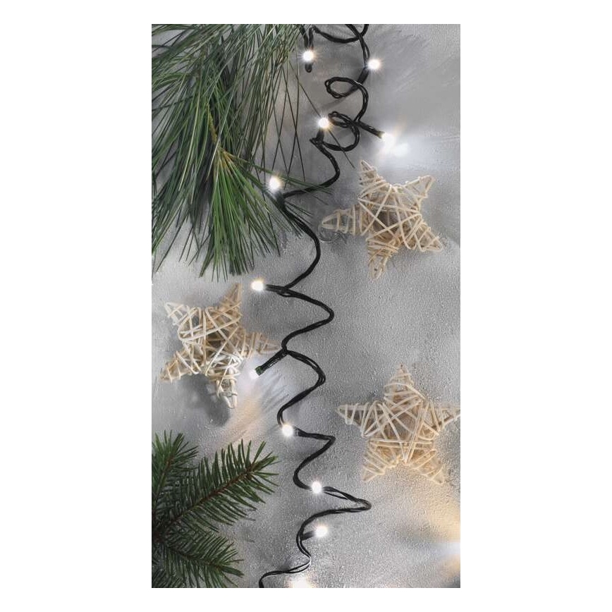 Guirlande lumineuse d'extérieur 80 LED — 13 m, IP44, blanc chaud/froid