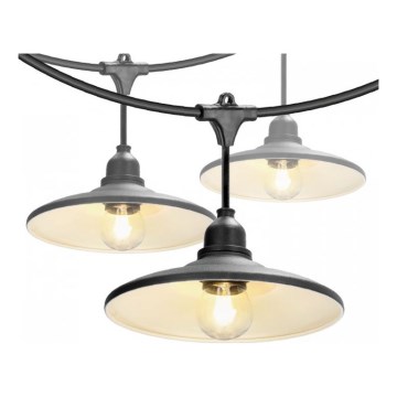 Guirlande lumineuse d'extérieur CRETE 10xE27/230V 15m IP44