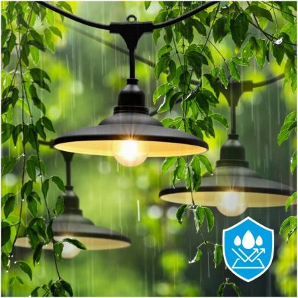 Guirlande lumineuse d'extérieur CRETE 10xE27/230V 15m IP44
