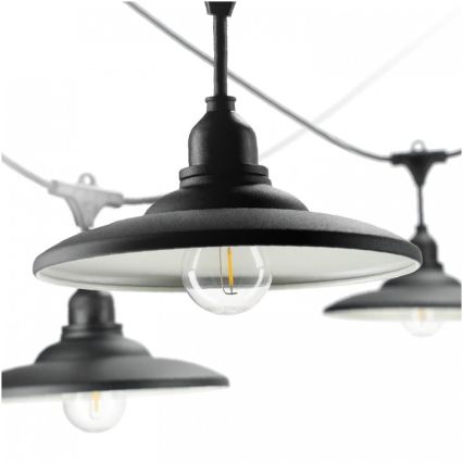 Guirlande lumineuse d'extérieur CRETE 10xE27/230V 15m IP44