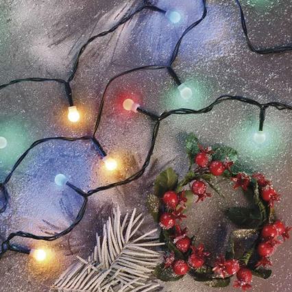 Guirlande lumineuse d'extérieur LED 80 LED, 8 modes, 13 m, multicolore, IP44