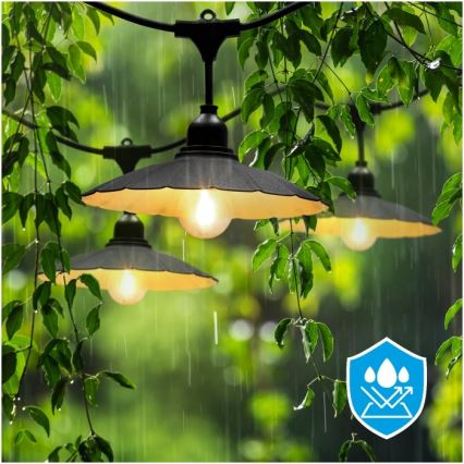 Guirlande lumineuse extérieure CRETE 15xE27/230V 20m IP44