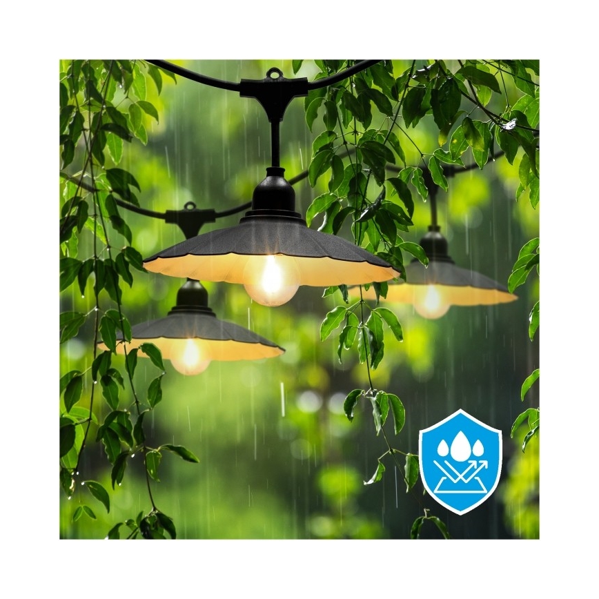Guirlande lumineuse extérieure CRETE 15xE27/230V 20m IP44