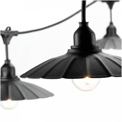 Guirlande lumineuse extérieure CRETE 15xE27/230V 20m IP44