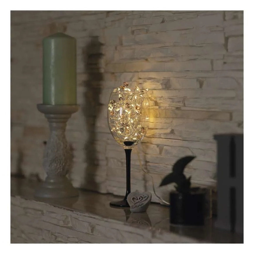 Guirlande lumineuse LED 40xLED/3xAA 1,5 m, blanc chaud