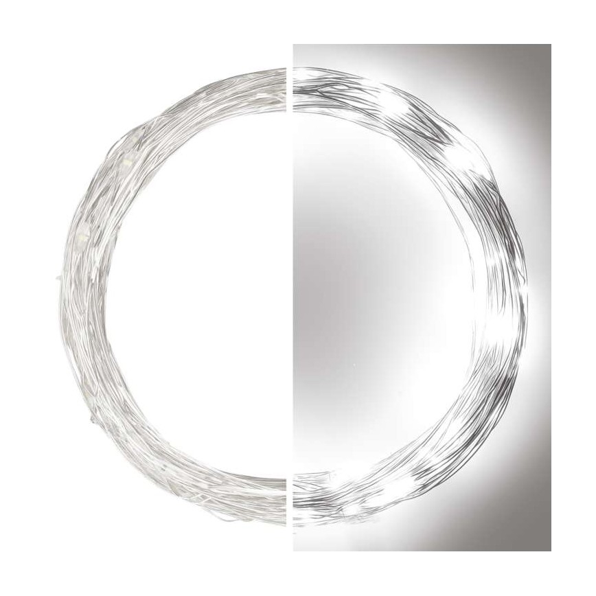 Guirlande lumineuse LED de Noël pour extérieur, 100 LED, 15 m, IP44, blanc froid