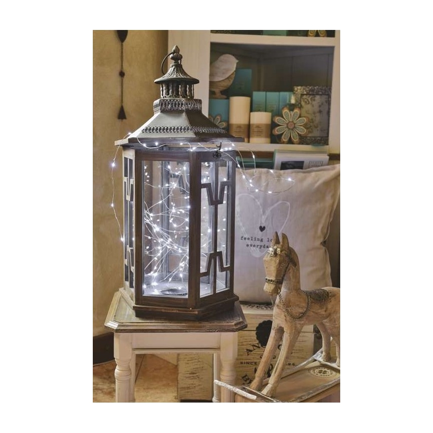 Guirlande lumineuse LED de Noël pour extérieur, 100 LED, 15 m, IP44, blanc froid