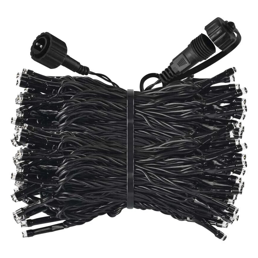 Guirlande lumineuse LED d'extérieur 100 LED / 10 m, IP44, blanc froid