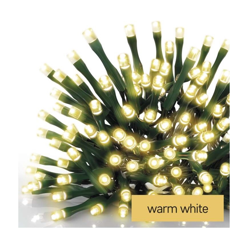 Guirlande lumineuse LED d'extérieur 120 LED / 8 modes, 17 m, IP44, blanc chaud