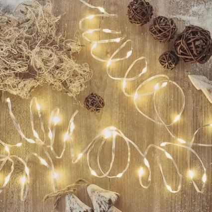 Guirlande lumineuse LED d'extérieur 120xLED/17m IP44 blanc chaud