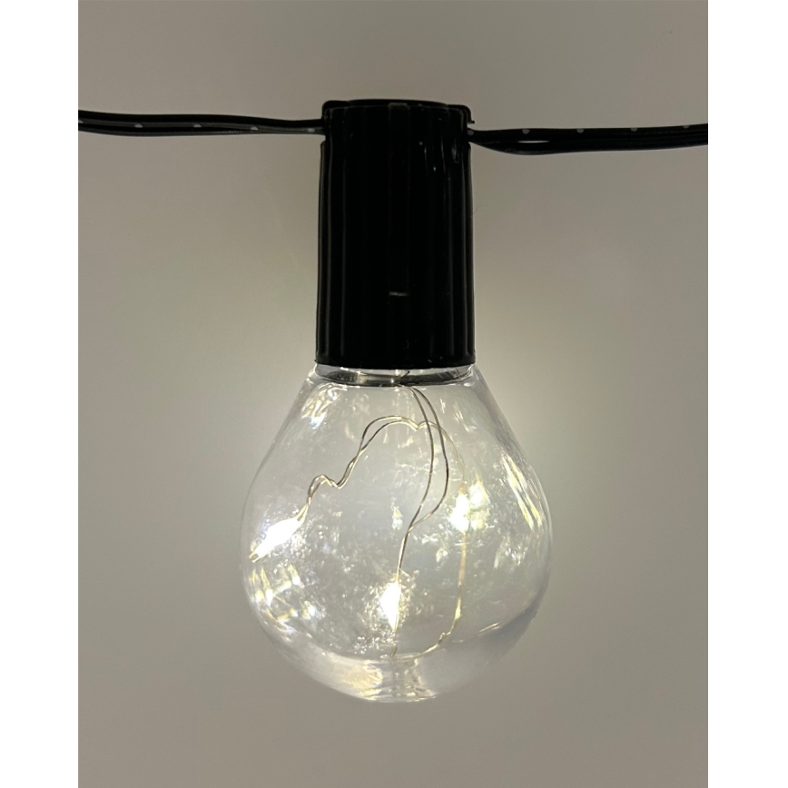 Guirlande lumineuse LED d'extérieur 20xLED/0,075W/230V 5,8 m IP44 noire