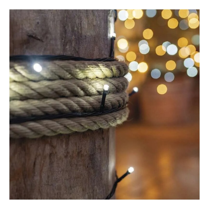 Guirlande lumineuse LED d'extérieur 50 LED / 5 m IP44 blanc froid
