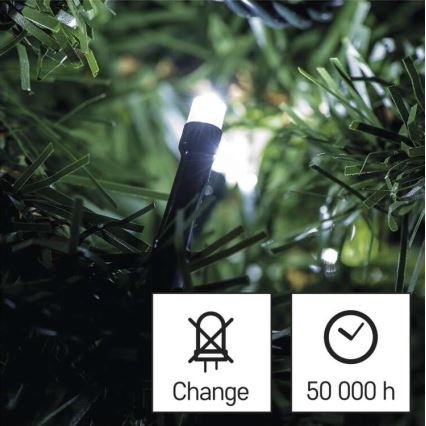 Guirlande lumineuse LED d'extérieur 80 LED / 13 m IP44, blanc froid