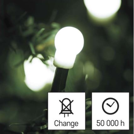 Guirlande lumineuse LED d'extérieur 80 LED/13 m IP44, blanc froid