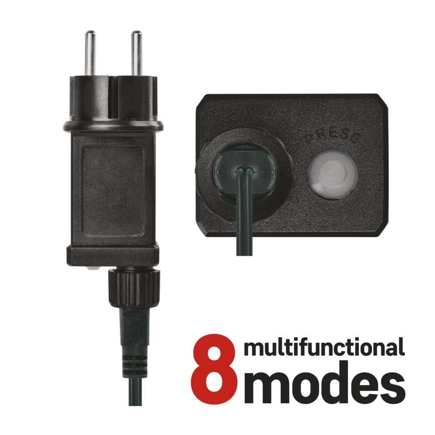 Guirlande lumineuse LED extérieure 240 LEDs / 8 modes, 29 m, IP44, blanc chaud