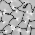 Guirlande lumineuse raccordable 100 LED/10 m, IP44, blanc froid, noire