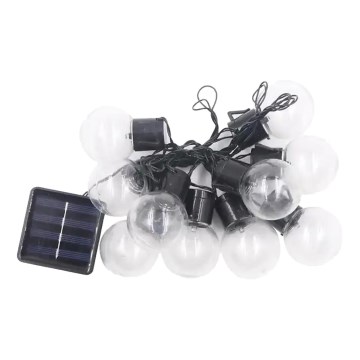 Guirlande solaire 10xLED/0,12W/1,2V 1xAA IP44 6000K