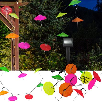 Guirlande solaire 10xLED/1,2V 300 mAh 3,8 m IP44 parapluies