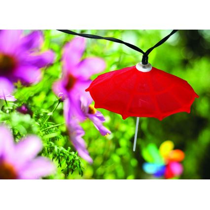 Guirlande solaire 10xLED/1,2V 300 mAh 3,8 m IP44 parapluies