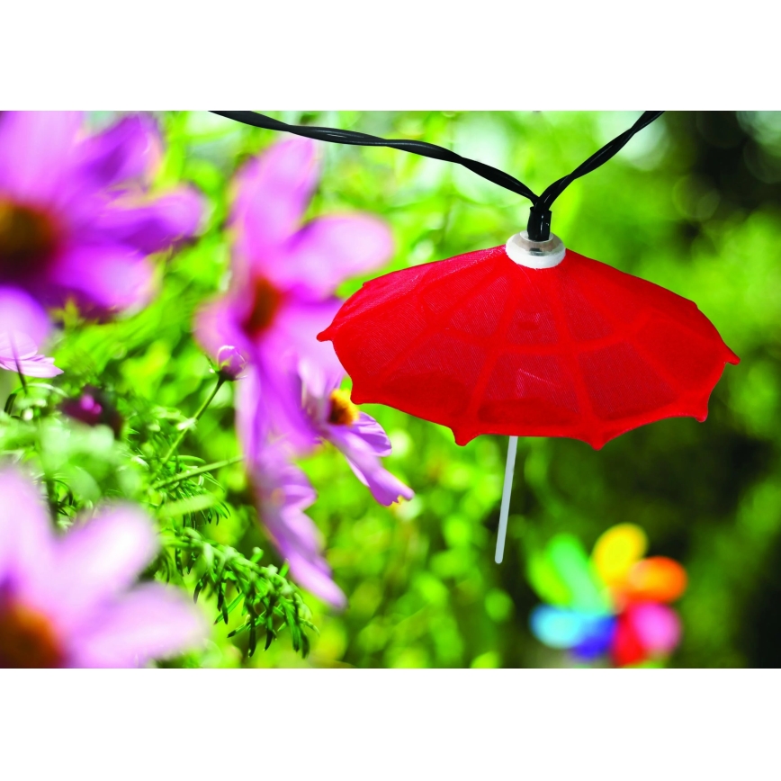 Guirlande solaire 10xLED/1,2V 300 mAh 3,8 m IP44 parapluies