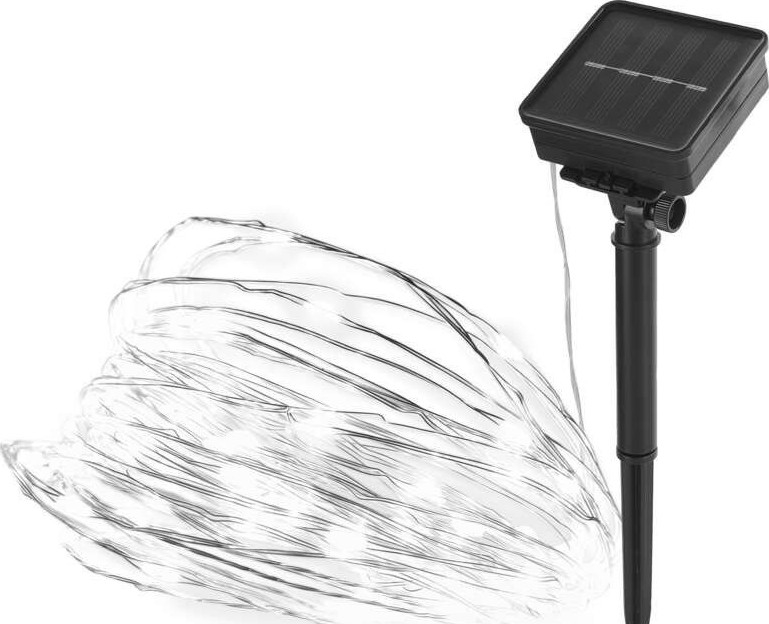Guirlande solaire 120xLED/2,4W/1,2V 12m IP44 600 mAh blanc froid