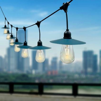 Guirlande solaire 15xLED/0,2W/3,7V 15,6 m 3000K IP44