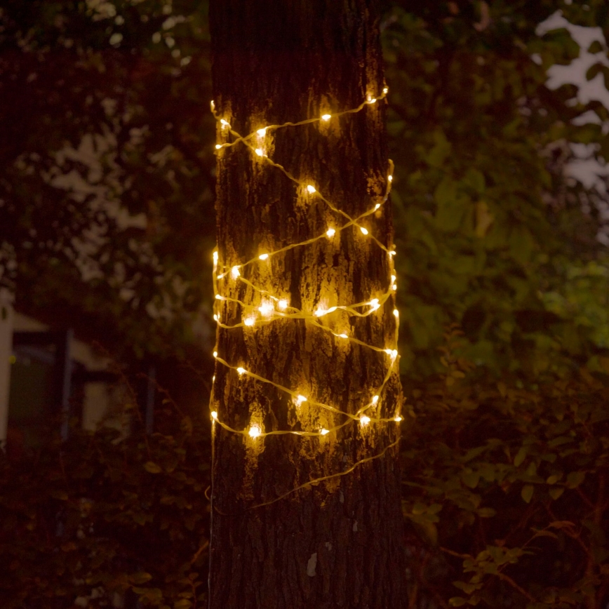 Guirlande solaire décorative LED/3,7V 1800 mAh 10 m IP44 + Télécommande