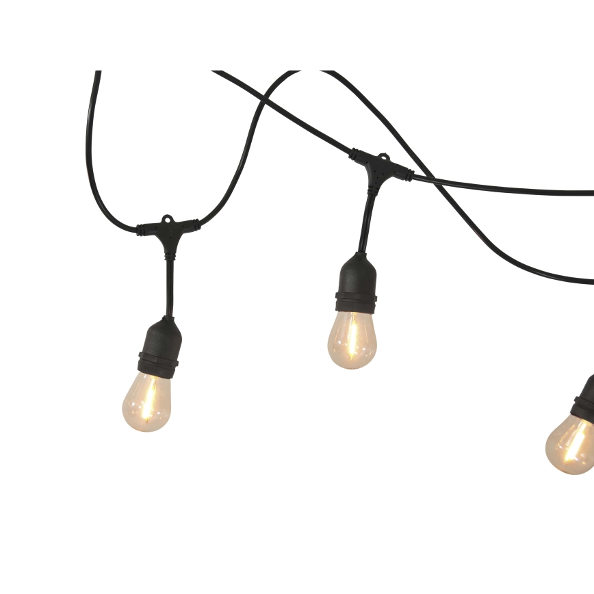 Guirlande solaire extérieure LED à intensité variable PARTY 10xE27/3,7V 10 m IP44 + télécommande