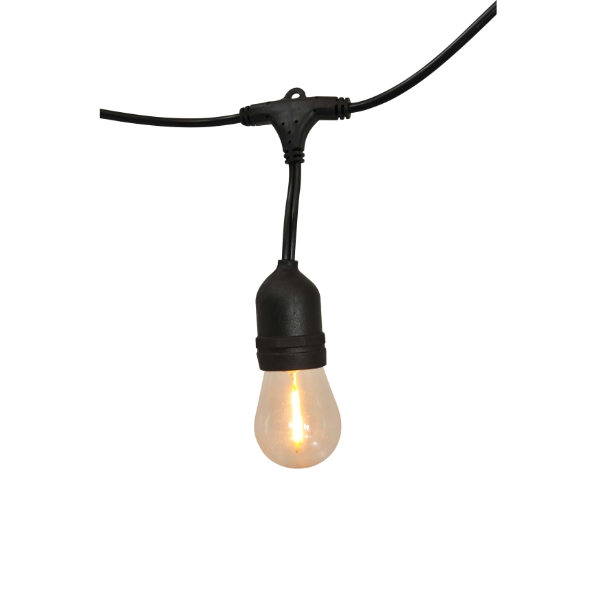 Guirlande solaire extérieure LED à intensité variable PARTY 10xE27/3,7V 10 m IP44 + télécommande