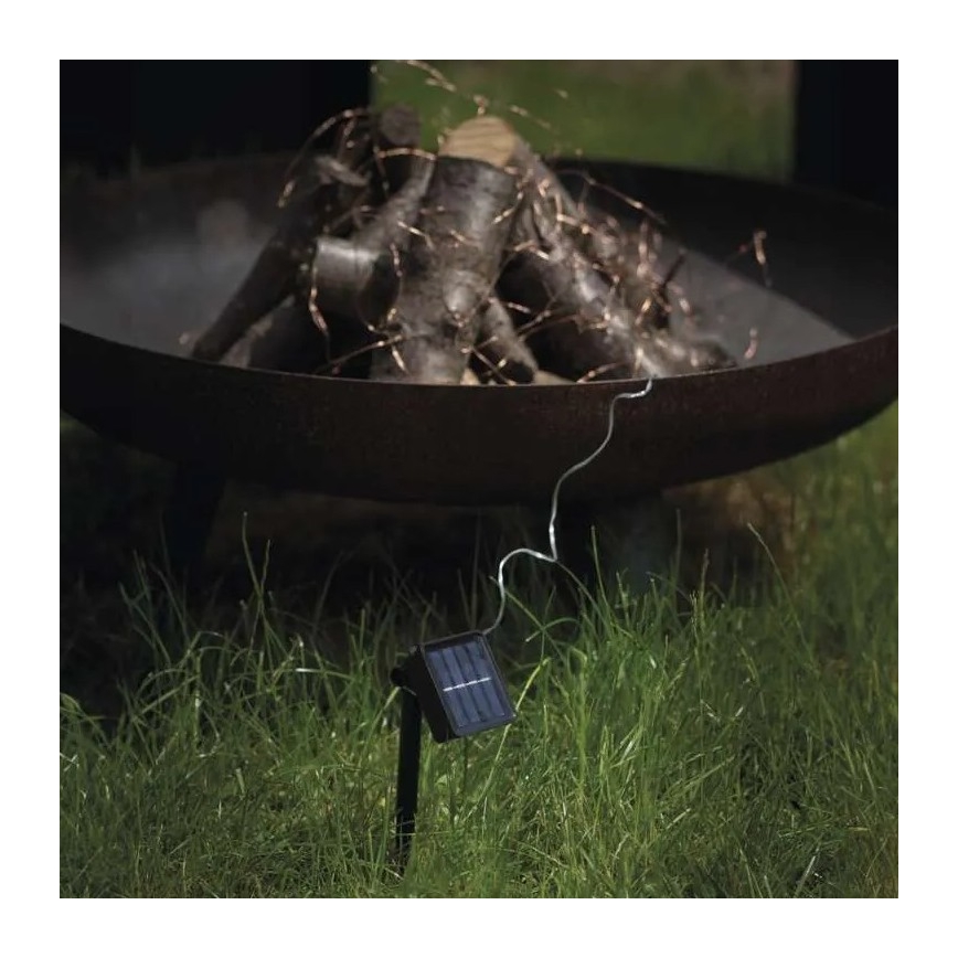 Guirlande solaire LED LED/2,4W/1,2V 1xAA 15 m IP44 3000K 600 mAh