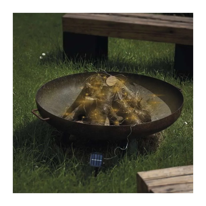 Guirlande solaire LED LED/2,4W/1,2V 1xAA 15 m IP44 3000K 600 mAh