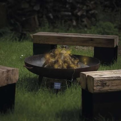 Guirlande solaire LED LED/2,4W/1,2V 1xAA 15 m IP44 3000K 600 mAh