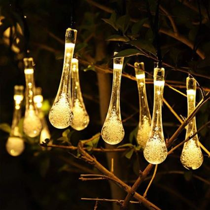 Guirlande solaire LED avec capteur crépusculaire 20xLED/0,72W/1,2V 600 mAh 4,7m IP44