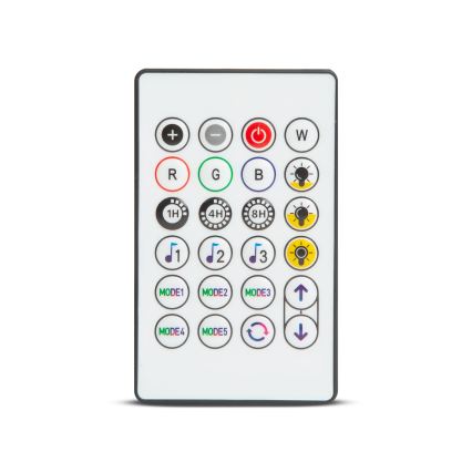 Guirlande solaire LED RGBIC à intensité variable 15xLED/1,3W/3,7/5V 2200 mAh 8 m IP65 noire + télécommande