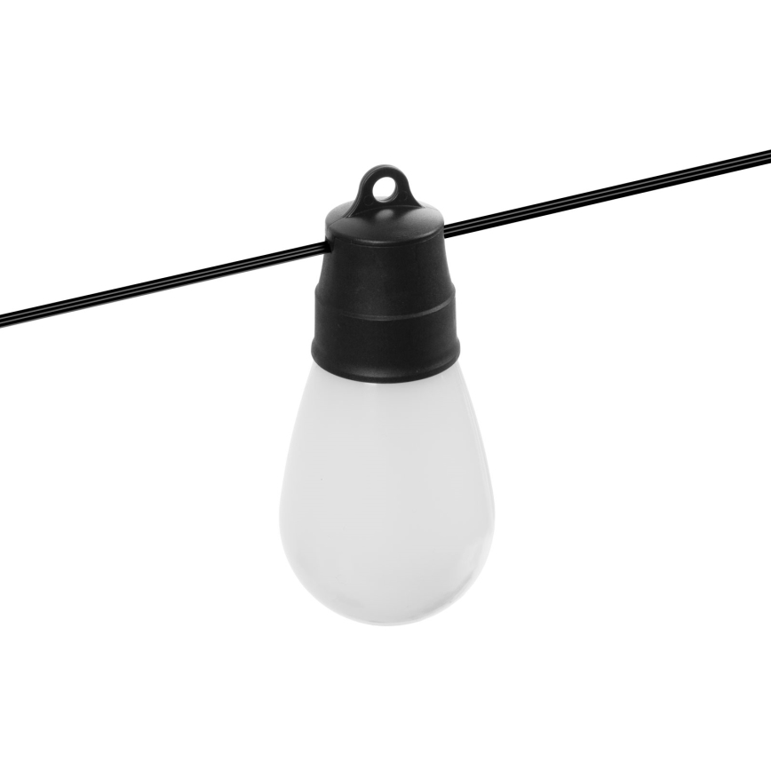 Guirlande solaire LED RGBIC à intensité variable 30xLED/1,3W/3,7/5V 2200 mAh 14,37 m IP65 noir + télécommande