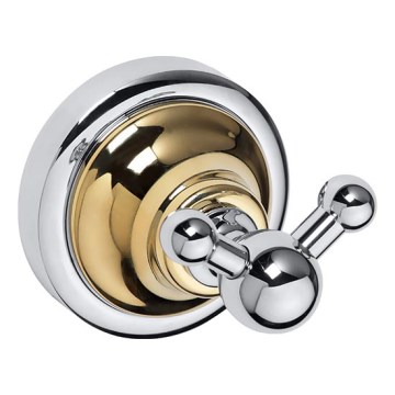 Haak 6,5x6,5 cm zilver/goud