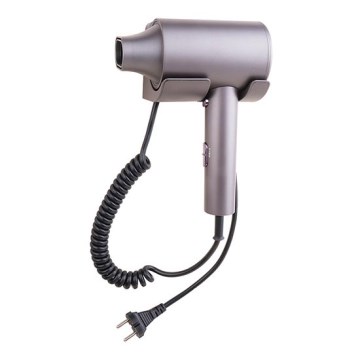 Haardroger met houder 16x22,3 cm bruin