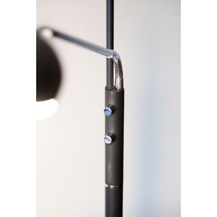 Halo Design 716067 - LED-dimbare vloerlamp VEGAS LED/20W/230V + LED/5W zwart/glanzend chroom