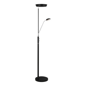 Halo Design 716067 - lampadaire LED à intensité variable VEGAS LED/20W/230V + LED/5W noir/chrome brillant