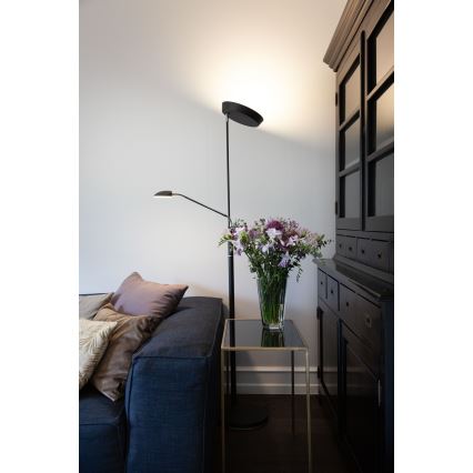 Halo Design 716067 - lampadaire LED à intensité variable VEGAS LED/20W/230V + LED/5W noir/chrome brillant