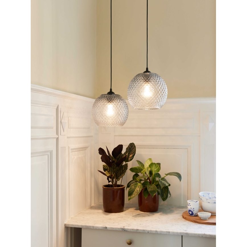 Halo Design 718436 - Suspension à câble NOBB 1xE27/40W/230V Ø 22 cm transparent