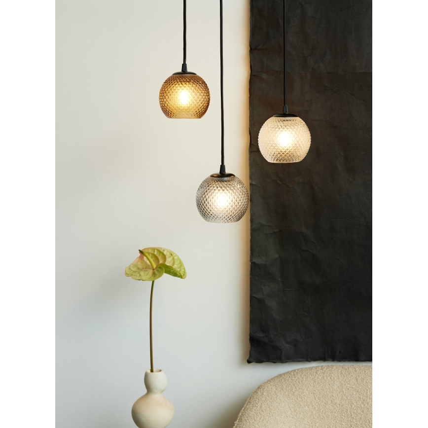 Halo Design 718443 - Suspension sur câble NOBB 1xE27/40W/230V gris fumé