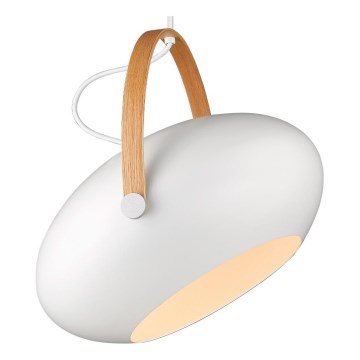 Halo Design 734375 - Suspension sur câble DC 1xE27/40W/230V Ø 40 cm blanc/chêne