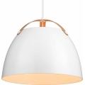 Halo Design 734870 - Hanglamp aan kabel OSLO 1xE27/40W/230V Ø 40 cm wit/eiken
