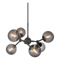Halo Design 736553 - Hanglamp aan kabel ATOM 6xG9/28W/230V Ø 45 cm zwart/rookzwart