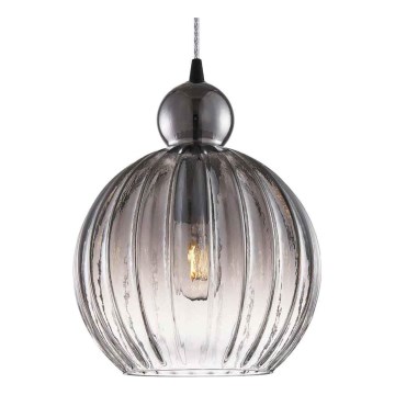 Halo Design 737338 - Pendellamp aan kabel BALL BALL 1xE27/40W/230V Ø 32 cm rookgrijs