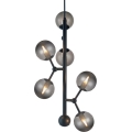 Halo Design 738854 - Pendellamp aan kabel ATOM 6xG9/28W/230V Ø 30 cm zwart/gerookt