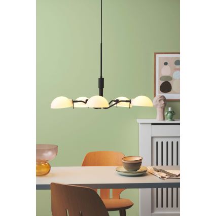 Halo Design 740369 - Hanglamp met kabel KJOBENHAVN 5xG9/28W/230V Ø 50 cm zwart