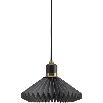 Halo Design 744084 - Suspension PARIS sur câble 1xG9/28W/230V Ø 24 cm noir/laiton/chêne