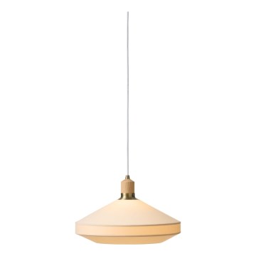 Halo Design 744206 - Hanglamp aan kabel PARIS 1xE27/60W/230V Ø 40 cm crème/messing/eik